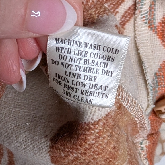 New In Aztec Southwest Print Quarter Zip Pullover Sweater S Cream Rust - Picture 8 of 9